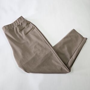 Nina Leonard Pants Women's Size XL Brown Pull On Zipper